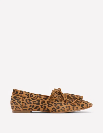 Boden Weiche Bootsschuhe Mit Quasten-mohair, Leopardenmuster In Brown