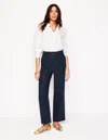 Boden Westbourne Crop Linen Trousers-navy Female  In Blue