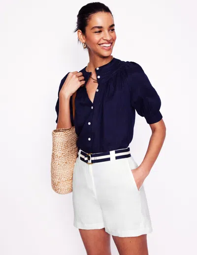 Boden Westbourne Linen Shortswhite Women  In White