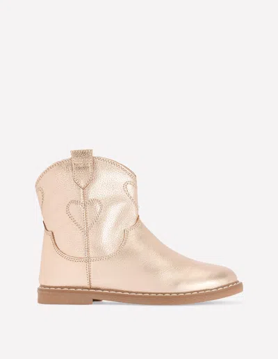 Boden Kids' Western Boots Gold