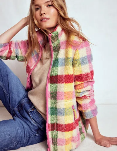 Boden Westminster Borg Jacket Multi, Check