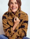 Boden Westminster Teddyfelljacke-haselnussbraun, Springender Tiger In Multi