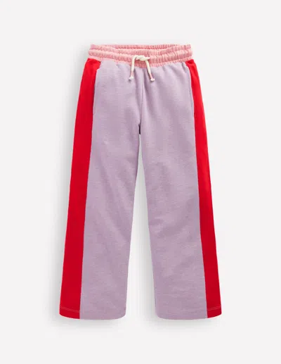 Boden Kids' Wide Leg Sweatpants Colourblock  In Neutral