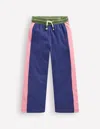 Boden Wide Leg Sweatpants Starboard Blue Colourblock  In Blue