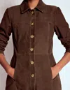 Boden Wildlederjacke-braunes Veloursleder In Brown