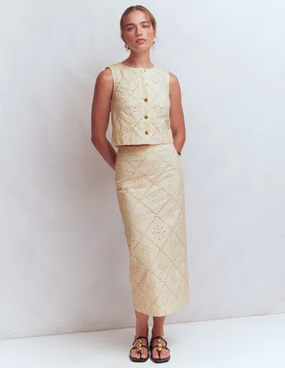 Boden Andrea Cotton Shell Top In Cream In White