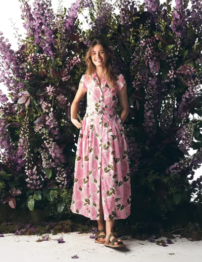 Boden Women's Arabella Cotton Maxi Dress In Pink | Size 20