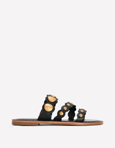 Boden Women's Asymmetric Disc Mule In Black | Size 41