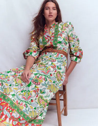 Boden Women's Ava Linen Blend Midi Dress | Size 18 In Green