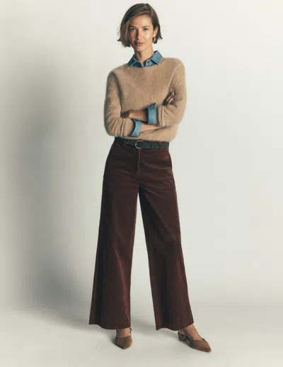 Boden Women's Belgravia Chunky Cord Trousers In Brown | Size 4
