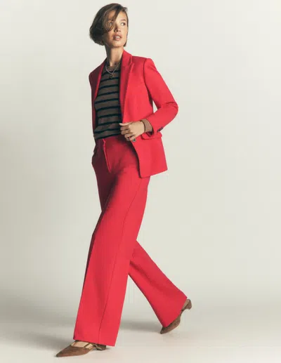 Boden Women's Belgravia Ponte Trousers In Red | Size 4