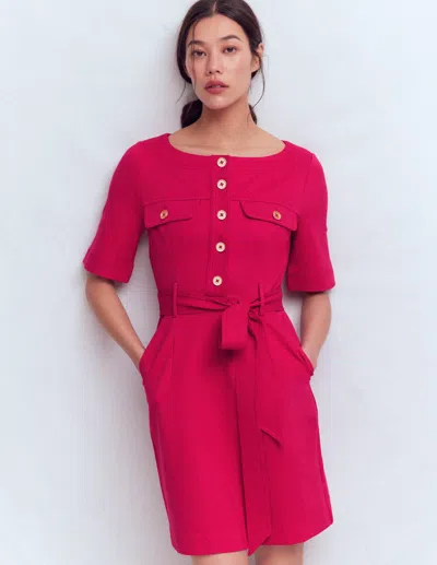 Boden Women's Bria Ponte Shift Dress In Pink | Size 20/22