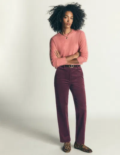 Boden Women's Canonbury Cord Trousers In Red | Size 4 In Purple
