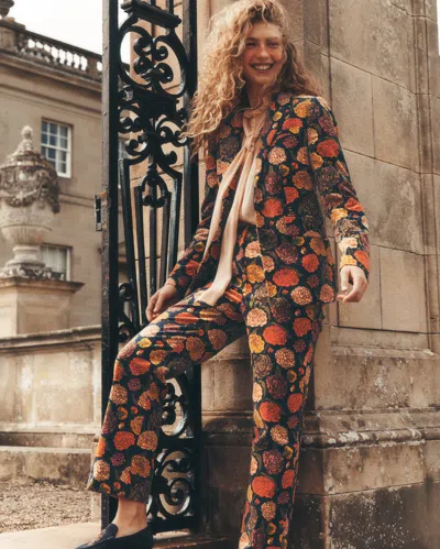 Boden Women's Canonbury Velvet Trousers | Size 4 In Multi