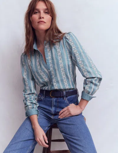 Boden Women's Cara Denim Shirt In Blue | Size 20/22