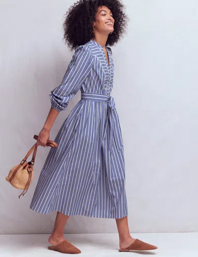 Boden Women's Cary Cotton Midi Dress In Blue | Size 20/22