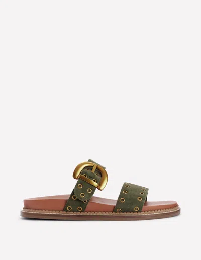 Boden Women's Caryl Double Strap Sandals In Green | Size 41