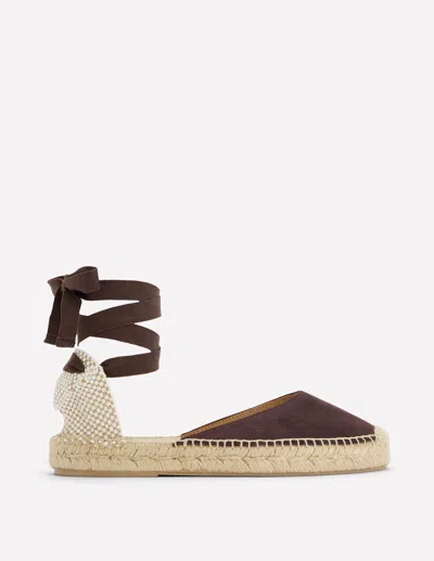 Boden Women's Cassie Flat Espadrilles In Brown | Size 42