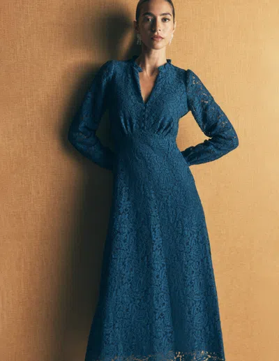 Boden Women's Cassie Lace Tea Dress In Blue | Size 4