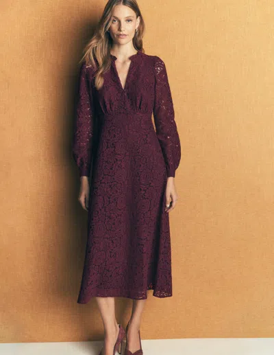 Boden Women's Cassie Lace Tea Dress In Purple | Size 4