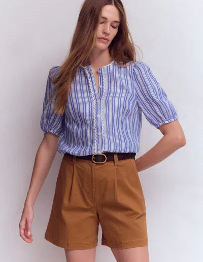 Boden Women's Chino Shorts In Brown | Size 16/18