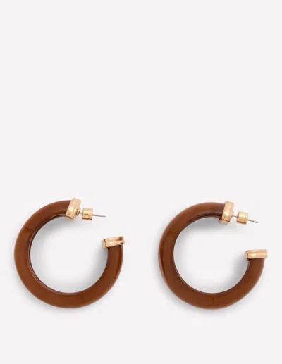 Boden Women's Chunky Resin Hoops In Brown