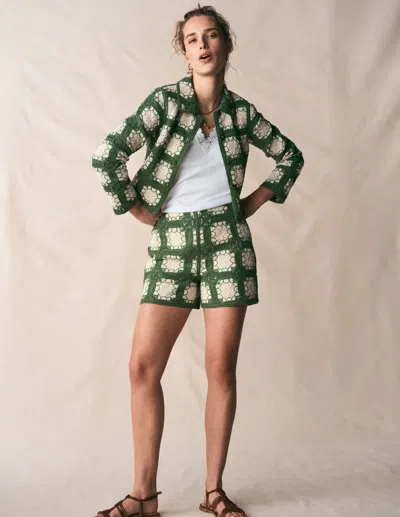 Boden Women's Crochet Jacket | Size 20/22 In Green