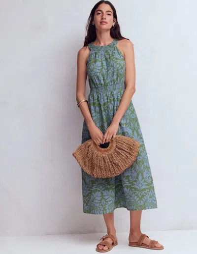 Boden Women's Daphne Double Cloth Dress In Green | Size 20