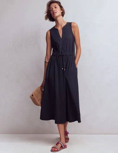 Boden Women's Delphine Midi Jersey Dress In Blue | Size 22 In Black