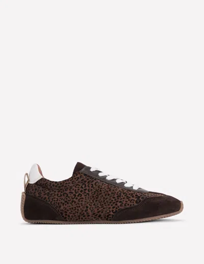 Boden Women's Delphine Slim Sole Trainers In Brown | Size 42 In Animal Print