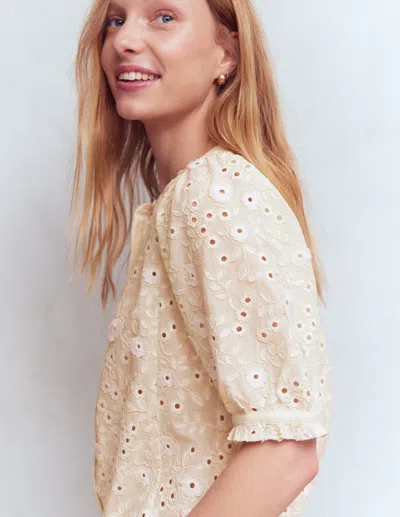 Boden Women's Dolman Short Sleeve Top In White | Size 20