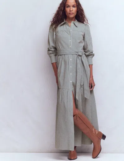 Boden Women's Ellie Cotton Maxi Shirt Dress | Size 10 In Gray