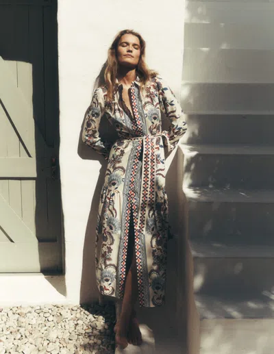 Boden Women's Ellie Cotton Maxi Shirt Dress | Size 22 In Multi