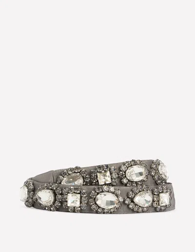 Boden Women's Embellished Belt In Grey | Size Large In Gray