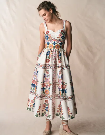 Boden Women's Fit And Flare Midi Dress | Size 20/22 In Multi