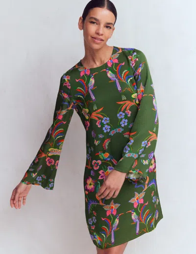 Boden Women's Flared Sleeve Shift Dress In Green | Size 4