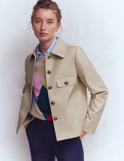 Boden Women's Gloucester Mac In Natural | Size 16/18 In Neutral