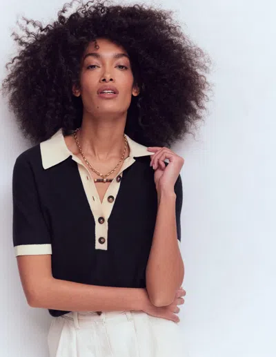 Boden Women's Grace Colour Block T-shirt In Blue | Size Small