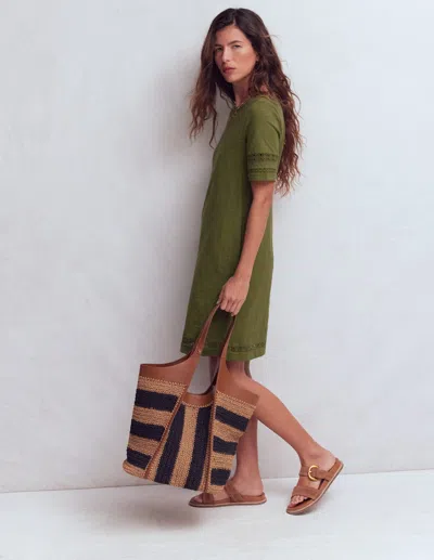 Boden Women's Hattie Jersey T-shirt Dress In Green | Size 20/22