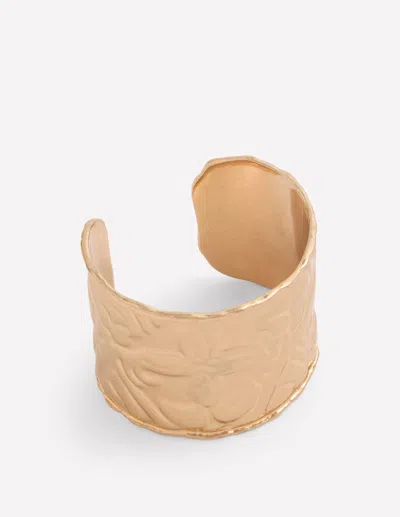 Boden Women's Heart Stamp Cuff Bracelet In Metallic In Gold