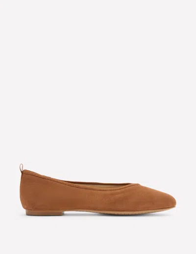 Boden Women's High Cut Ballet Flats In Brown | Size 42