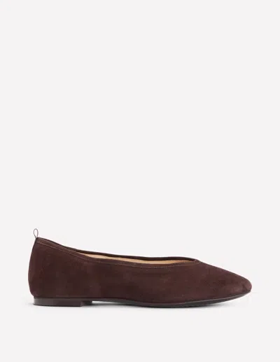 Boden Women's High Cut Ballet Flats In Brown | Size 42