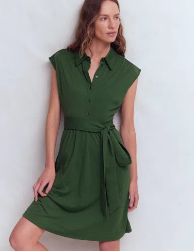 Boden Women's Honor Short Jersey Shirt Dress | Size 22 In Green