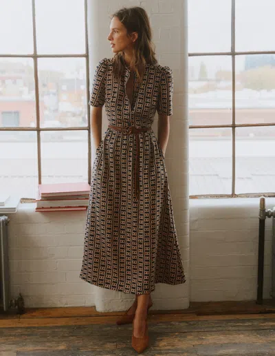 Boden Women's Ivy Linen Midi Dress In Blue | Size 20/22