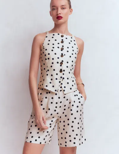 Boden Women's Kensington Linen Shorts In White | Size 22