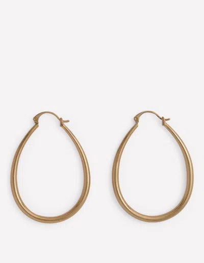 Boden Women's Large Metal Hoops In Metallic In Pattern