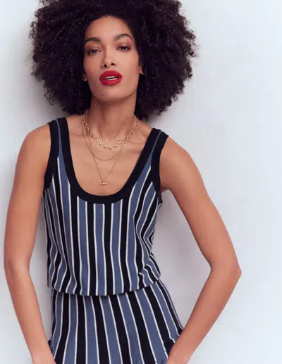 Boden Women's Liz Knitted Tank In Blue | Size Xl