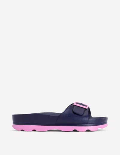 Boden Women's Lyla Single Buckle Sliders In Blue | Size 40