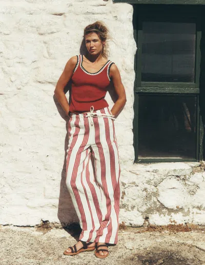 Boden Women's Maddie Trim Detail Vest Top In Red | Size 22 In Burgundy