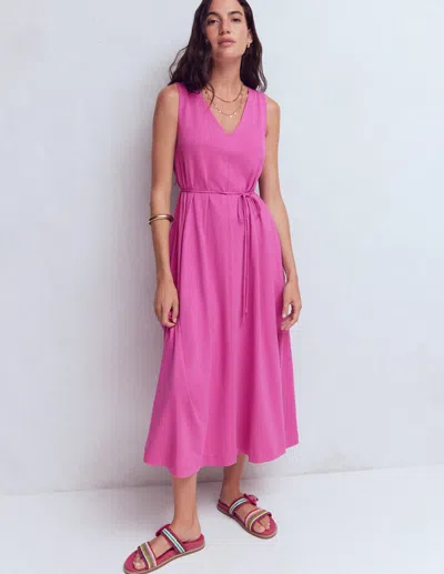 Boden Women's Mia V-neck Jersey Midi Dress In Purple | Size 20 In Pink